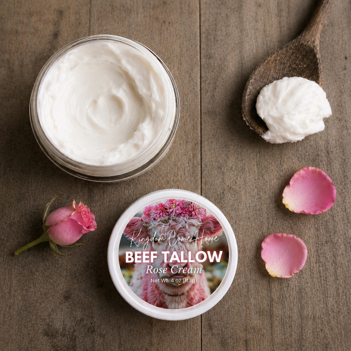 Beef Tallow + Rose Cream