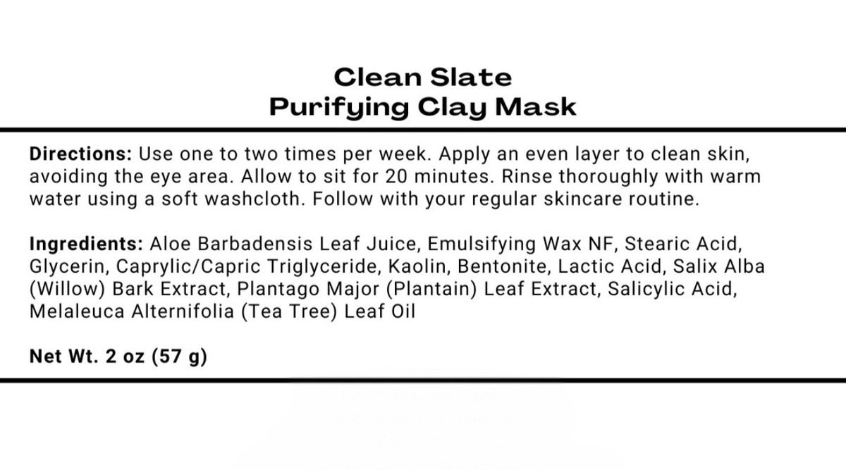 Clean Slate - Purifying Clay Mask