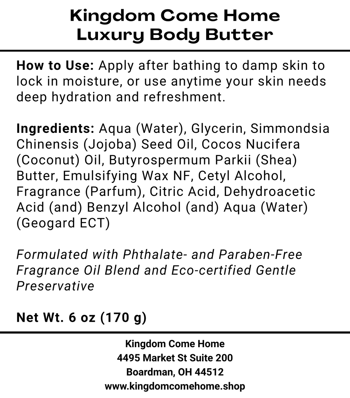 Celebration Fragrant Body Butter