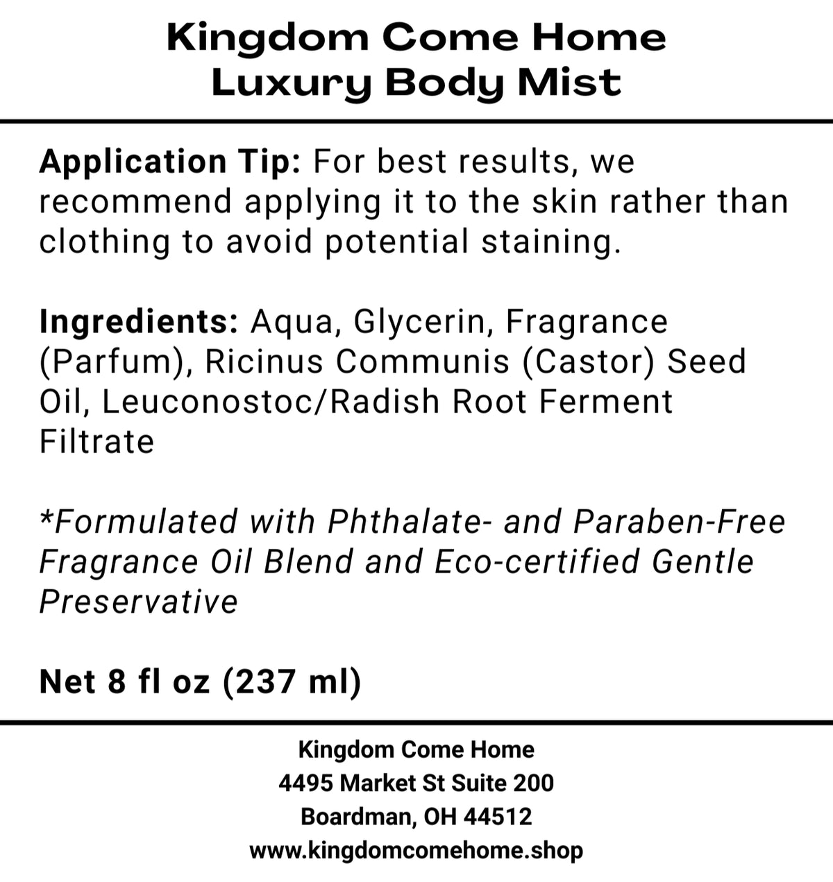 Summer Sorbet - Luxury Body Mist