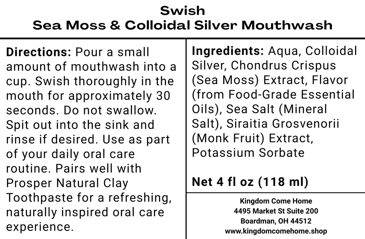 Swish - Sea Moss & Colloidal Silver Mouthwash