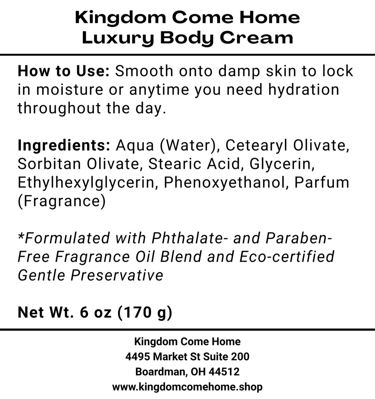 Paradise Luxury Body Cream