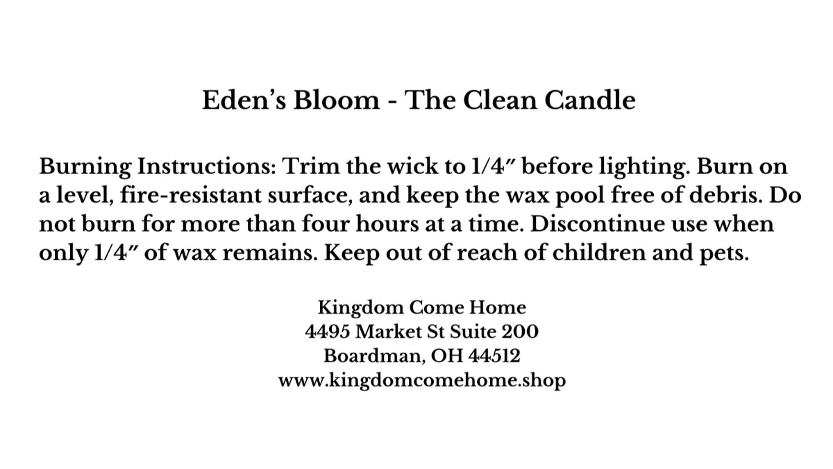 Eden’s Bloom - The Clean Candle