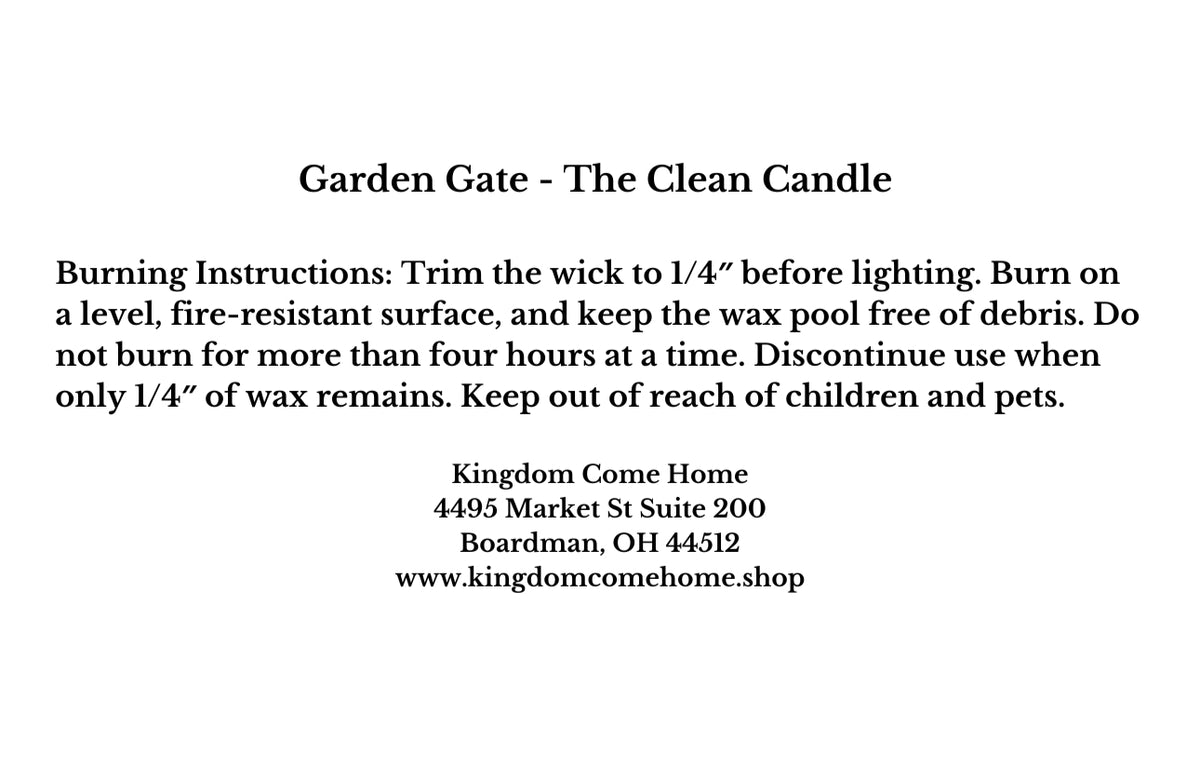 Garden Gate - The Clean Candle