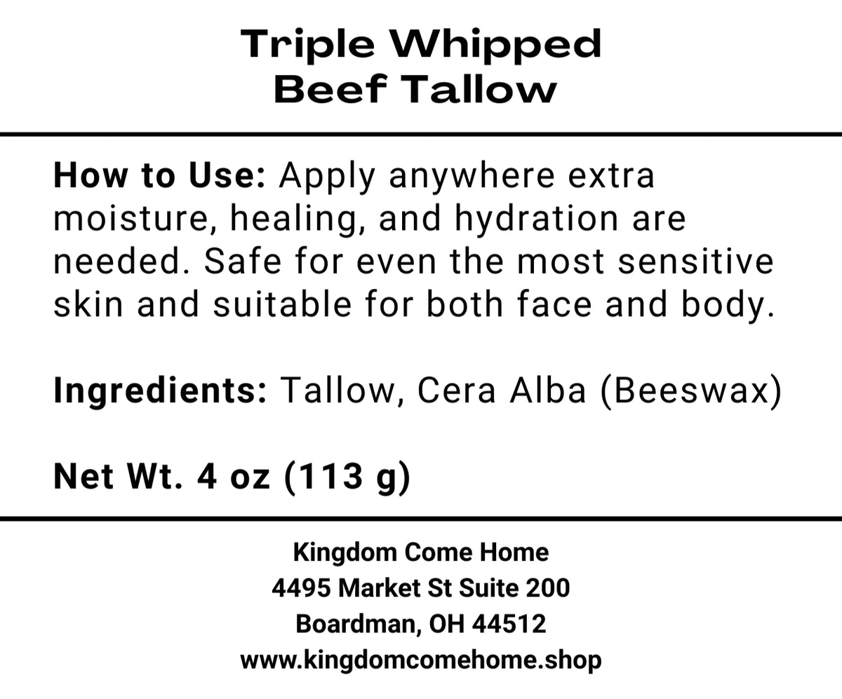 Triple Whipped Beef Tallow