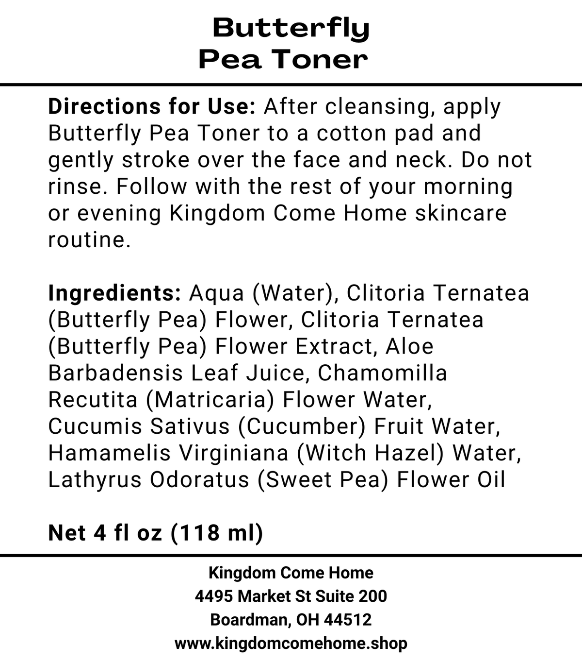 Butterfly Pea Toner